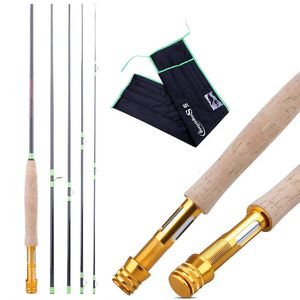 Sougayilang Fly Fishing Rod 5セクションカーボンファイバー超軽量フライロッドミディアムファストアクションポールストリームレジャーフィッシングペスカ240227