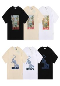 Mens T Shirt Leopard Print Doodle High Street Top Tees Men Men Casual Loose Tshirt Streetwear14260824522702