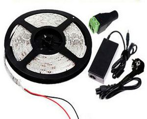 SMD 5630 LED -strip kit 12 volt 5 meter per rull 72W varma vita röda blå gröna remsor med kontakt 6A Power Adapter 5M 12V 300LED9438836