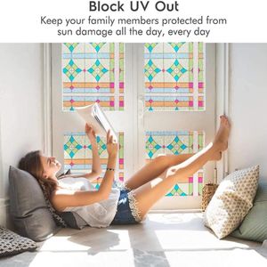 Pencere Çıkartmaları Mat Film Vitray Dekoratif UV Sticker Gizlilik Buzlu Kendinden Yapışkan Çıkartma For232a