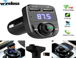 FM Transmitter Aux Modulator Bluetooth Handsfree Car Kit Car o MP3 Player with 3.1A Quick Charge Dual USB Car Charger4889721