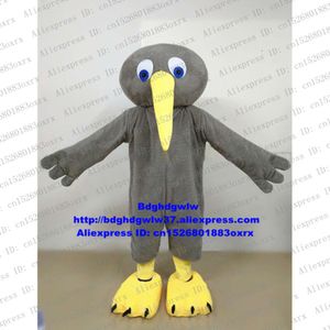 Mascot Costumes Grey Kiwi Bird Mascot Costume dla dorosłych kreskówki strój postaci garnitur duży wielkości wizerunku korporacyjnego ZX2124