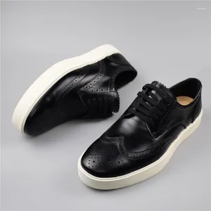 Sapatos casuais masculinos moda tênis de couro genuíno para homens apartamentos resistentes homem preto sapato adulto