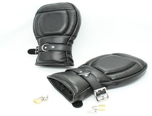 2024 Latest PU Leather Padded Mittens Soft Mitts Dog Palm Fist Gloves Hand Cuffs Bondage BDSM Restraint Adult Sex Games Toy For Couple 6662376 Best quality