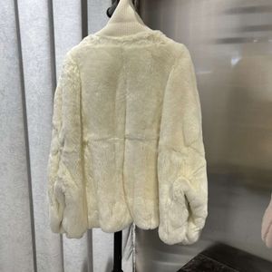 Nuovo 2023 Lontra Inverno Pelliccia di Coniglio Erba Maglia delle Donne In Piedi Pannello del Collo Alla Moda Del Modello Del Leopardo Cappotto Caldo E Giovane stile 5232