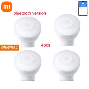 Control 100% XIAOMI Mijia Night Light 2 version Bluetoothcompatible Adjustable Brightness Smart Human light sensor for mijia app