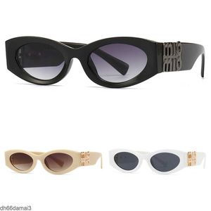 Mui Tasarımcı Kadın Güneş Gözlüğü Oval Çerçeve Gözlükleri UV Aylık Satış Miktarı 1K Kare Metal MIU Mektup SMU09WS SMU OI2V
