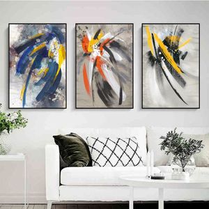 Colorful Line Posters And Prints Abstract Picture Canvas Painting Wall Art For Living Room Home Decoration NO FRAME280k