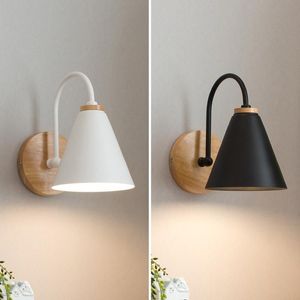 Ahşap Duvar Işıkları Başucu Lamba Yatak Odası Işık Mutfak Restoranı Modern Nordic Macaroon Sconces WJ916246G