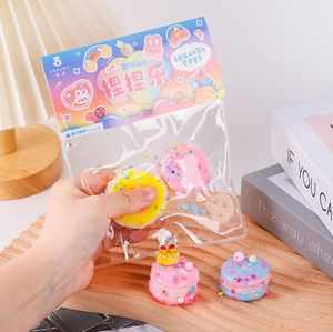 Decompression explosive toy pinch music girl cute vent stress relief simulation food play cake children's gift