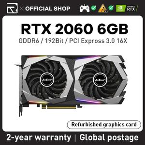 Jieshuo RTX 2060 6GBグラフィックカードGDDR6 PCI Express 3.0 16x Geforce Nvidia RTX 2060 6Gコンピューターコンポーネントビデオカードゲーム