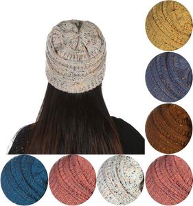 Women Knitted Beanie Hat 26 Colors Soft Stretch Cable Knit Winter Warm Skull Beanie 30pcs OOA38361793140