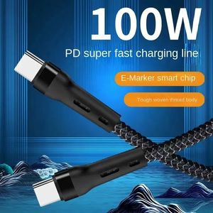 100W USB C To Type C Cable 6A Quick Fast Charge Cable Micro USB C PD Phone Charger Cord For Samsung s24 Xiaomi Huawei LG