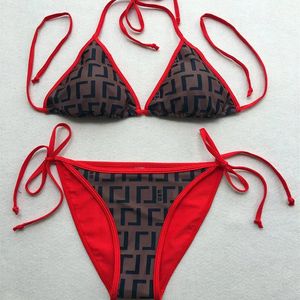 Mode Womens Badebekleidung sexy Mädchen Badeanzug Sommer Badeanzug Strand Bikinis Set Brief Muster Frauen Bodysuit Schwimmkleidung