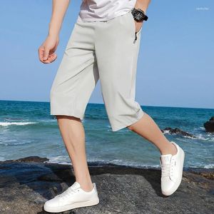 Men's Shorts Summer Elegant Fashion Harajuku Slim Fit Ropa Hombre Loose All Match Sport Casual Solid Pockets Thin Style Pants