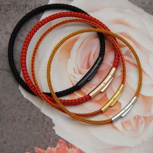 Bangle 2mm 3mm Woman Mens Snake Clasp Tube Hooks Connector Wire Bracelet DIY Beads Stainless Steel Rope Bracelet Bangle Wristbands ldd240312