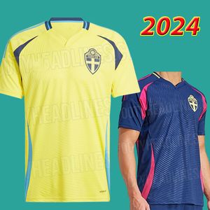 İsveç 2024 Euro Futbol Formaları Ibrahimovic Milli Takımı 24 25 Forsberg Jansson Ekdal Kulüsevski Futbol Gömlekleri Erkekler Set Çocuk Kit Üniformaları