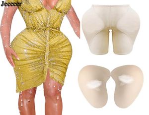 Kadınlar Seksi Şeker Külotu Butt Lifter kalça pedi sahte göt köpük yastıklı külot kadın shapewear s 6xl çıplak siyah renk 3141512