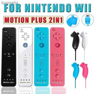 Spelkontroller Joysticks för Nintendo Wii/Wii U Joystick 2 i 1 Wireless Remote GamePad Controller Set Valfri rörelse plus med silikonfodral Videospel L24312