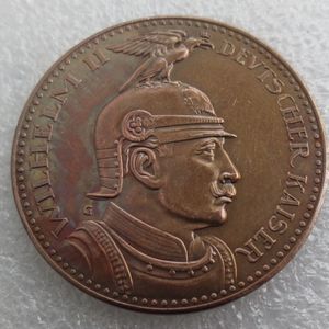 PREUSSEN Deutsche S 5 Mark 1913 Proof – Bronze – MUSTER – Wilhelm II. Kopie Münze236m