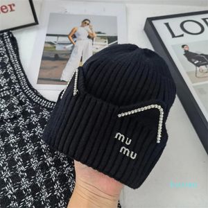 letters cute Cat's ears (Steamed cat-ear shaped bread) knitting hat autumn and winter foreign style ear protection hat versatile warm wool hat