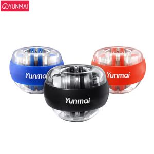 Controle 3 cores original yunmai pulso bola treinador led giroball essencial spinner giroscópico antebraço exercitador giroscópio bola descompressão