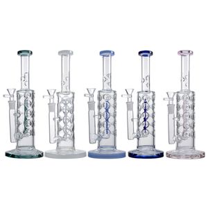 Straight Tube Glass Bong Inline Percolator Fab Egg Water Pipe Ice Pinch 14mm Female Joint WP2161