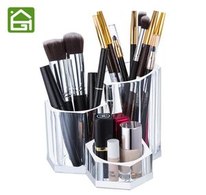 Clear Acrylic Makeup Brush Holder Cosmetic Organizer Box för läppstift Eyeliner Pencil Nagellack Y2001113662037