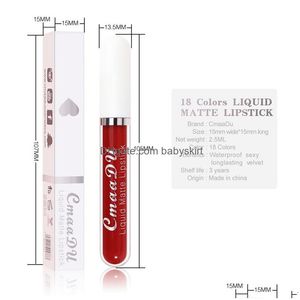 Lip Gloss Moda Matte Conjuntos Natural Hidratar À Prova D 'Água Duradoura Veet Y Vermelho Batom Líquido Beleza Cosméticos Lipgloss Drop Delivery H Dhxjz