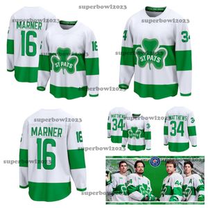 Gorąca wyprzedaż 34 Auston Matthews Hockey Jersey 16 Mitchell Marner „Toronto” Maple Leaf Zaktualizowany zaktualizowany St. Pats Jerseys Nylander Ryan Reaves Morgan Rielly Max Domi Tyler