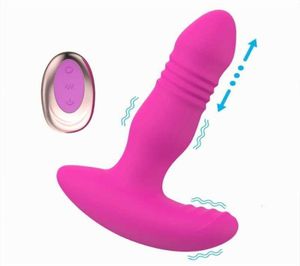 Sexo brinquedo massageador china fornecedor controle remoto próstata vibrador anal duplo motor empurrando butt plug masculino estimulador brinquedos para men7342539