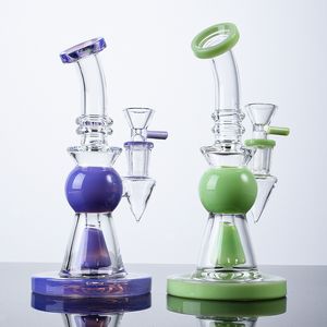 Glass Bong Kurzes Nektel Mundstück Duschkopf Percolator Heady Water Pipe 14mm weibliche Gelenkpyramidendesign XL275