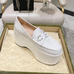 Designer mulheres sapatos casuais plataforma mocassim sola de couro tonificado branco plano salto alto aumento em 10 cm couro preto mocassins de sola grossa sapatos de elevador tamanho 35-41