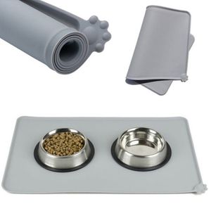 Tappetino per alimentazione impermeabile per animali domestici Tappetino per ciotola per cuccioli in silicone per cani da compagnia Posizionamento dei mangimi Accessori per cani Pieghevole227U