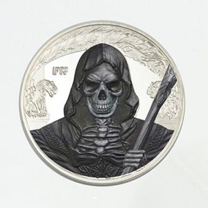 5 pçs o fantasma grito assassino moedas banhado a prata monstro espíritos malignos 40 mm emblema elizabeth casa lembrança decoração colecionável 247l