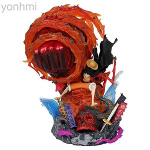 Figury zabawek akcji Nowe jednoczęściowe karma 21cm luffy trzeci bieg świecący posąg figurka anime peryferyjne gk ozdoby duże kolekcja zabawek Pięści Prezent LDD240312