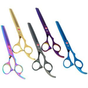 6 5 Dragão Roxo Tesoura Profissional para Animais de Estimação para Cão Grooming Borda Afiada Tesoura de Desbaste Tesoura Cortadora de Cabelo de Animais Cuttin152l