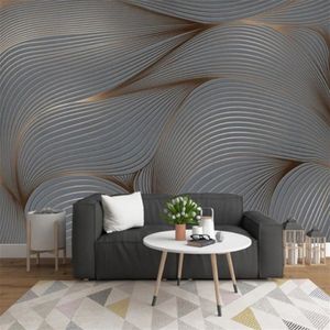 Rabatt för billig tapet geometrisk abstrakt linje digital dekorativ HD dekorativ vacker väggpapper316z
