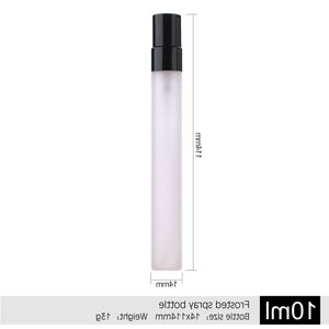 parfymflaska 100 st/parti 10 ml frostad glas sprayflaska atomizer parfymflaska qdisv