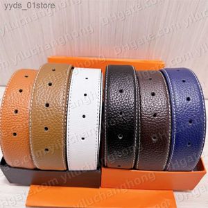 Kemerler Moda Tasarımcısı Kadınlar İçin Gerçek Deri Erkekler Günlük Bel Bandı Altın Düz Toka Kemer Bayanlar Ceinture Girdorful Becle H Kutu G Str L240312