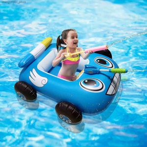 Sand Play Water Fun Clostable Car Seat Childrens Water Spray Swim Ring Pool Water Gun Toy Water Fire Truck Bumper Car L240312