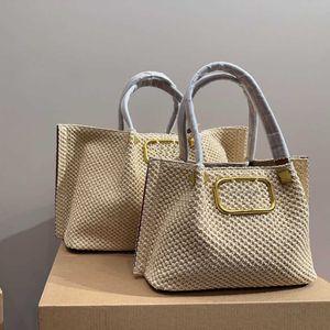 Vlt ráfia praia sacos mulheres designer saco de viagem de verão sacos canebags tote luxo tecido palha saco bolsas bolsa com bolsa 240315