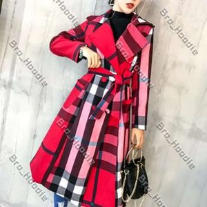 Burberyy ceket kadın kazak ceket tasarımcısı bur ceket moda rüzgar ceket ücretli ceket artı boyutu zarif rahat eğlence basit renk uzun rüzgarlık 493
