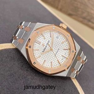 الكلاسيكية الحد الأدنى AP Watch Royal Oak Series Mens Watch 37 مم قطرها الأوتوماتيكية الدقة الميكانيكية الفولاذ الذهب الذهب مشاهدة عرضية 15450SR