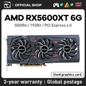 JIESHUO RX 5600XT 6 ГБ AMD Radeon Видеокарта Gpu Gddr6 256 бит RX 5600 xt 6G Vdeo Suporte Настольный процессор Игровая видеокарта