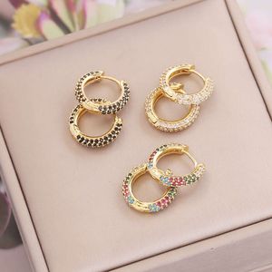 New Full Diamond Color Zirconia Ear Clips for Women with Personalized Temperament Earrings, Fashionable and Trendy Earrings E388