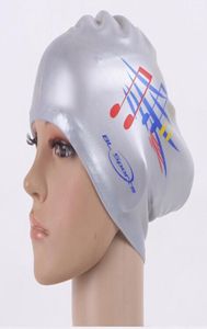 Cuffie da nuoto per donna Silicone Super Large Capelli lunghi Ragazze Impermeabile Cappello da nuoto di grandi dimensioni per Lady Attrezzatura subacquea Protezione per le orecchie4788977