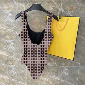 Designer-Dinosaurier-Frauen-Badebekleidungs-Korsett-Buchstaben-gedruckter Badeanzug-einteiliger Strand-Pool-Bodysuit-Trikot-reizvoller weiblicher gepolsterter Badeanzüge mit niedrigem Rücken