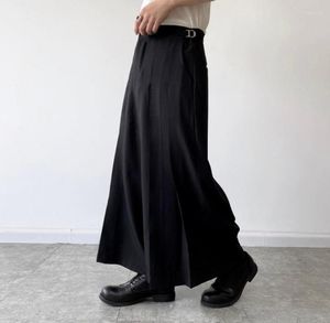 MEN039S PANTS MEN BLACK JAPANYAIN STREETWEAR DARK FASHION PLETED REALS CARICORINO WIDE LEGSKIRT PANT MEN39S WOMEN TRUSE2224254