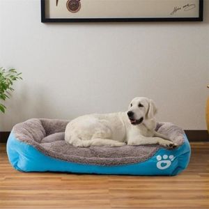 Drop Transport Multi-Color Pet Big Dog Bed Warm House Soft Nest Basket Waterproof Kennel Cat Puppy Large Y200330209H